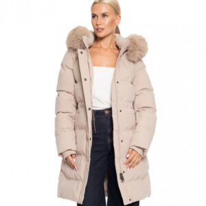 BISTON JACKET ΓΥΝΑΙΚΕΙΟ ΜΑΚΡΥ ΜΠΕΖ 52-101-104 REGULAR FIT