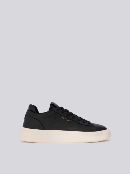 REPLAY ΠΑΠΟΥΤΣΙ SNEAKER ΑΝΔΡΙΚΟ ΜΑΥΡΟ NOTTING DOUBLE GMZ70.000.C0001L-0003