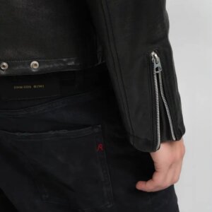 REPLAY JACKET ΔΕΡΜΑΤΙΝΟ ΑΝΔΡΙΚΟ ΜΑΥΡΟ M8497.000.85462.010 REGULAR FIT