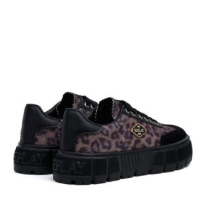 REPLAY SNEAKER ΓΥΝΑΙΚΕΙΟ ΜΑΥΡΟ-ΛΕΟΠΑΡ PAULETTE WILD GWZ7G.000.C0006T-1335