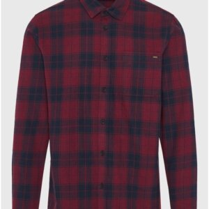 FUNKY BUDDHA ΠΟΥΚΑΜΙΣΟ ΑΝΔΡΙΚΟ ΚΑΡΩ ΚΟΚΚΙΝΟ FBM012-018-05 REGULAR FIT