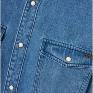 FUNKY BUDDHA ΠΟΥΚΑΜΙΣΟ DENIM ΜΠΛΕ FBM012-075-05 REGULAR FIT