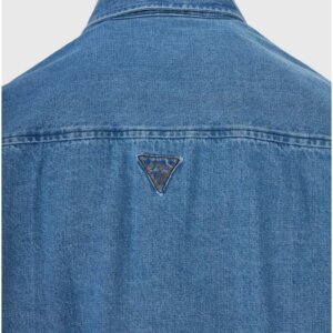FUNKY BUDDHA ΠΟΥΚΑΜΙΣΟ DENIM ΜΠΛΕ FBM012-075-05 REGULAR FIT