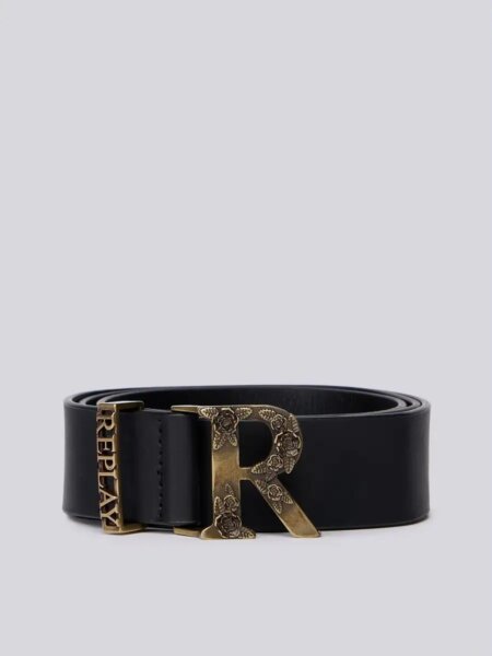 REPLAY ΖΩΝΗ ΓΥΝΑΙΚΕΙΑ ΔΕΡΜΑ ΜΑΥΡΗ AW2608.000.A0500C.0099