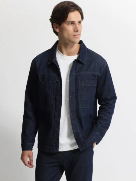 TRESOR DENIM ΠΟΥΚΑΜΙΣΟ ΑΝΔΡΙΚΟ ΜΠΛΕ MICKEL 2312 REGULAR FIT