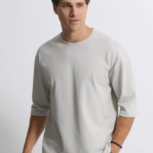 TRESOR T-SHIRT ΜΑΝΙΚΙ 3/4 ΑΝΔΡΙΚΟ ΓΚΡΙ ANTONIO 207096 REGULAR FIT