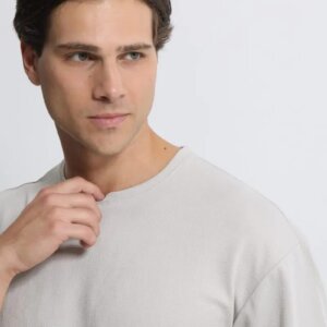 TRESOR T-SHIRT ΜΑΝΙΚΙ 3/4 ΑΝΔΡΙΚΟ ΓΚΡΙ ANTONIO 207096 REGULAR FIT