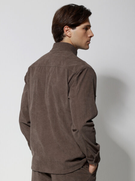 TRESOR ΠΟΥΚΑΜΙΣΟ ΚΟΤΛΕ ΑΝΔΡΙΚΟ ΚΑΦΕ 2716 QUINN REGULAR FIT
