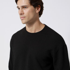 TRESOR T-SHIRT ΜΑΝΙΚΙ 3/4 ΑΝΔΡΙΚΟ ΜΑΥΡΟ CARLOS 207095 REGULAR FIT