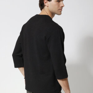 TRESOR T-SHIRT ΜΑΝΙΚΙ 3/4 ΑΝΔΡΙΚΟ ΜΑΥΡΟ CARLOS 207095 REGULAR FIT
