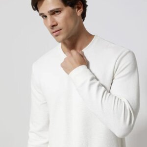 TRESOR T-SHIRT ΜΑΚΡΥΜΑΝΙΚΟ ΑΝΔΡΙΚΟ MARIO 206074 ΛΕΥΚΟ REGULAR FIT