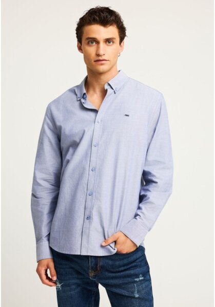 FUNKY BUDDHA ΠΟΥΚΑΜΙΣΟ ΑΝΔΡΙΚΟ OXFORD IMPERIAL PURPLE MEL FBM012-001-05 REGULAR FIT