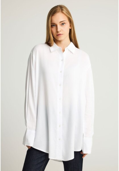 FUNKY BUDDHA ΠΟΥΚΑΜΙΣΟ ΓΥΝΑΙΚΕΙΟ ΒΙΣΚΟΖΗ ΛΕΥΚΟ FBL012-101-05 RELAXED FIT