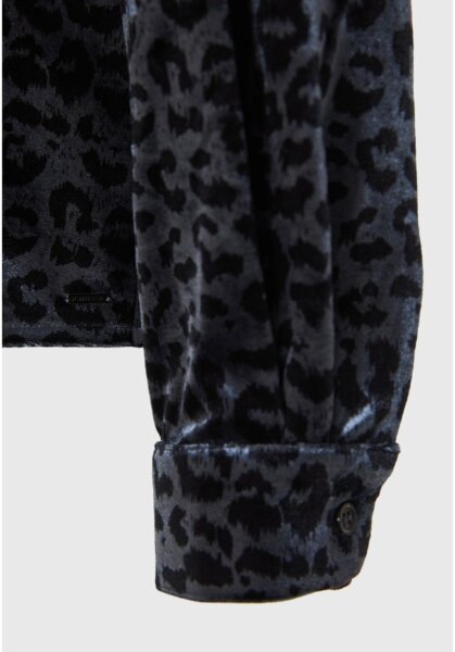 FUNKY BUDDHA ΠΟΥΚΑΜΙΣΟ ΒΕΛΟΥΤΕ ΓΥΝΑΙΚΕΙΟ ΛΕΟΠΑΡ ANTHRACITE FBL012-125-05 REGULAR FIT