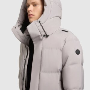 KHUJO JACKET ΑΝΔΡΙΚΟ ΜΑΚΡΥ OFF WHITE STANK3 2009CO253 219-BLI-GRY REGULAR FIT