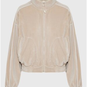 FUNKY BUDDHA ΖΑΚΕΤΑ ΓΥΝΑΙΚΕΙΑ ΒΕΛΟΥΤΕ ΕΚΡΟΥ-GREIGE FBL012-102-06 REGULAR FIT