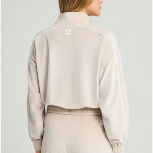 FUNKY BUDDHA ΖΑΚΕΤΑ ΓΥΝΑΙΚΕΙΑ ΒΕΛΟΥΤΕ ΕΚΡΟΥ-GREIGE FBL012-102-06 REGULAR FIT