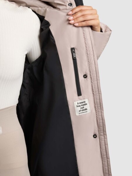 KHUJO JACKET ΓΥΝΑΙΚΕΙΟ ΜΑΚΡΥ ΜΠΕΖ PULSET MATT 1182CO253-123 GREIGE REGULAR FIT