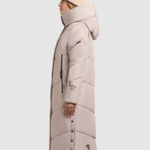 KHUJO JACKET ΓΥΝΑΙΚΕΙΟ ΜΑΚΡΥ ΜΠΕΖ PULSET MATT 1182CO253-123 GREIGE REGULAR FIT
