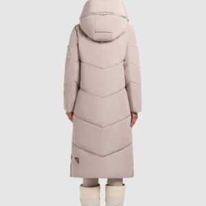 KHUJO JACKET ΓΥΝΑΙΚΕΙΟ ΜΑΚΡΥ ΜΠΕΖ PULSET MATT 1182CO253-123 GREIGE REGULAR FIT