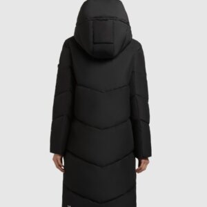 KHUJO JACKET ΓΥΝΑΙΚΕΙΟ ΜΑΚΡΥ ΜΑΥΡΟ PULSET MATT 1182CO253-200 BLACK REGULAR FIT