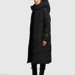 KHUJO JACKET ΓΥΝΑΙΚΕΙΟ ΜΑΚΡΥ ΜΑΥΡΟ PULSET MATT 1182CO253-200 BLACK REGULAR FIT