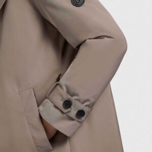 KHUJO JACKET ΓΥΝΑΙΚΕΙΟ ΜΑΚΡΥ ΜΠΕΖ ELENA 1267CO253-123 GREIGE REGULAR FIT