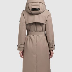 KHUJO JACKET ΓΥΝΑΙΚΕΙΟ ΜΑΚΡΥ ΜΠΕΖ ELENA 1267CO253-123 GREIGE REGULAR FIT