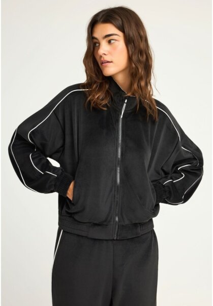 FUNKY BUDDHA ΖΑΚΕΤΑ ΒΕΛΟΥΤΕ ΓΥΝΑΙΚΕΙΑ ΜΑΥΡΗ FBL012-102-06 REGULAR FIT
