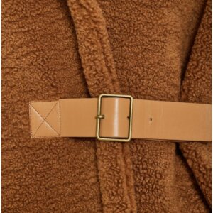 FUNKY BUDDHA ΠΑΛΤΟ TEDDY ΜΕ ΚΟΝΤΟ ΜΑΝΙΚΙ ΓΥΝΑΙΚΕΙΟ ΚΑΦΕ FBL012-138-01 REGULAR FIT