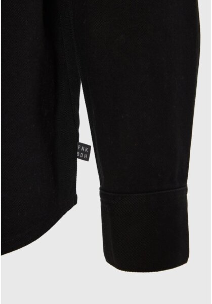 FUNKY BUDDHA ΠΟΥΚΑΜΙΣΟ DENIM ΑΝΔΡΙΚΟ ΜΑΥΡΟ FBM012-080-05 REGULAR FIT