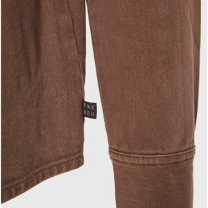 FUNKY BUDDHA ΠΟΥΚΑΜΙΣΟ DENIM ΑΝΔΡΙΚΟ ΚΑΦΕ FBM012-080-05 REGULAR FIT
