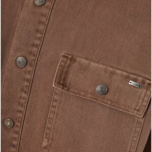 FUNKY BUDDHA ΠΟΥΚΑΜΙΣΟ DENIM ΑΝΔΡΙΚΟ ΚΑΦΕ FBM012-080-05 REGULAR FIT