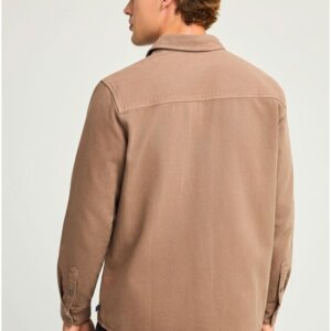 FUNKY BUDDHA ΠΟΥΚΑΜΙΣΟ DENIM ΑΝΔΡΙΚΟ ΚΑΦΕ FBM012-080-05 REGULAR FIT