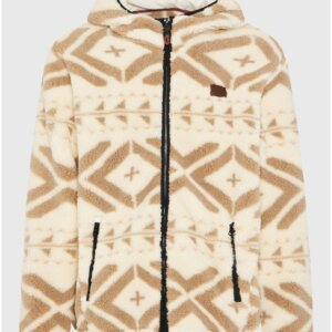 FUNKY BUDDHA ΖΑΚΕΤΑ FLEECE ΕΚΡΟΥ ΑΝΔΡΙΚΗ FBM012-055-06 REGULAR FIT