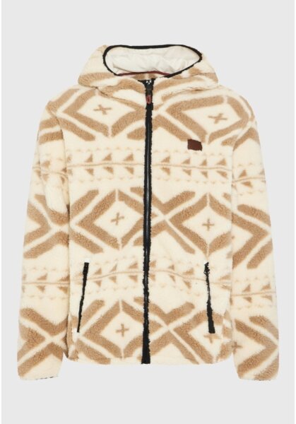 FUNKY BUDDHA ΖΑΚΕΤΑ FLEECE ΕΚΡΟΥ ΑΝΔΡΙΚΗ FBM012-055-06 REGULAR FIT