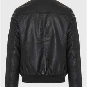 FUNKY BUDDHA JACKET ΤΕΧΝΟΔΕΡΜΑ ΜΑΥΡΟ FBM012-068-01 REGULAR FIT