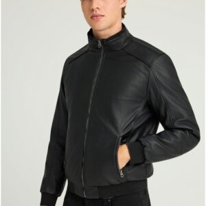 FUNKY BUDDHA JACKET ΤΕΧΝΟΔΕΡΜΑ ΜΑΥΡΟ FBM012-068-01 REGULAR FIT