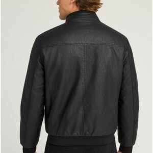 FUNKY BUDDHA JACKET ΤΕΧΝΟΔΕΡΜΑ ΜΑΥΡΟ FBM012-068-01 REGULAR FIT
