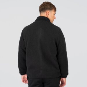 DOUBLE ΖΑΚΕΤΑ FLEECE ΑΝΔΡΙΚΗ ΜΑΥΡΗ 252MFT-7012 REGULAR FIT
