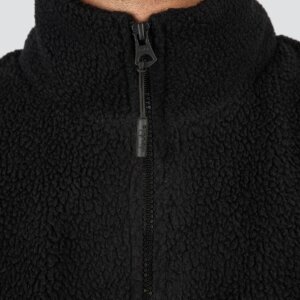 DOUBLE ΖΑΚΕΤΑ FLEECE ΑΝΔΡΙΚΗ ΜΑΥΡΗ 252MFT-7012 REGULAR FIT