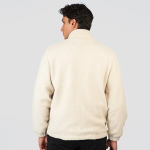 DOUBLE ΖΑΚΕΤΑ FLEECE ΑΝΔΡΙΚΗ OFF WHITE 252MFT-7012 REGULAR FIT