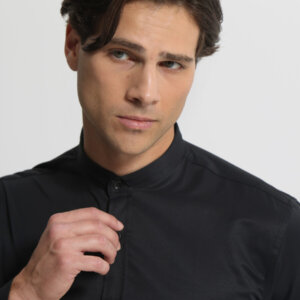 TRESOR ΠΟΥΚΑΜΙΣΟ ΑΝΔΡΙΚΟ ΜΑΥΡΟ SYRA 33-7423 SLIM FIT