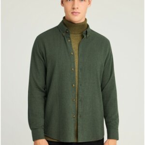 FUNKY BUDDHA ΠΟΥΚΑΜΙΣΟ ΑΝΔΡΙΚΟ ΠΡΑΣΙΝΟ FBM012-046-05 REGULAR FIT