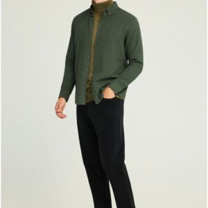 FUNKY BUDDHA ΠΟΥΚΑΜΙΣΟ ΑΝΔΡΙΚΟ ΠΡΑΣΙΝΟ FBM012-046-05 REGULAR FIT