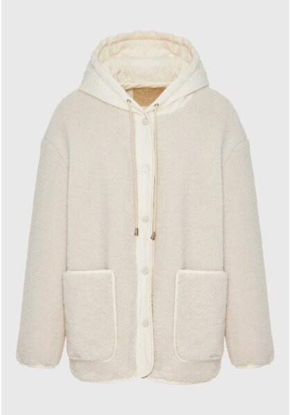 FUNKY BUDDHA JACKET TEDDY ΓΥΝΑΙΚΕΙΟ ΕΚΡΟΥ FBL012-136-01 REGULAR FIT