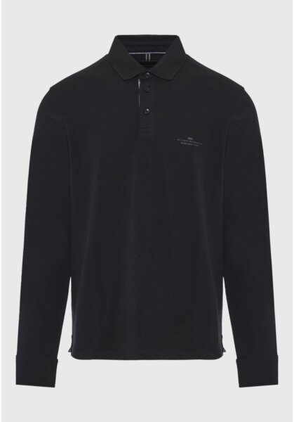 FUNKY BUDDHA POLO ΜΑΚΡΥΜΑΝΙΚΟ ΑΝΔΡΙΚΟ ΜΑΥΡΟ FBM012-001-11 REGULAR FIT