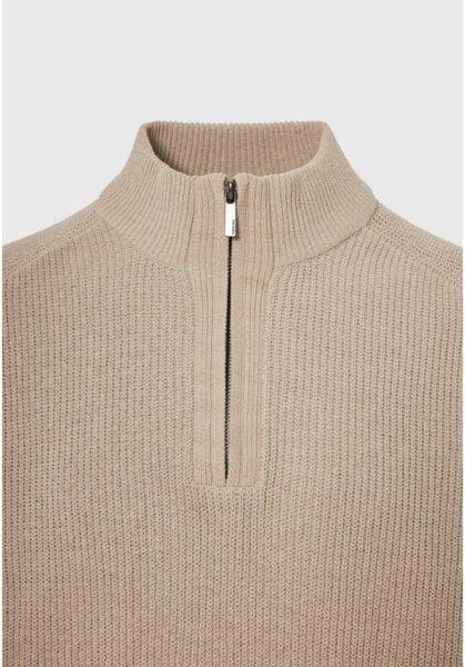 FUNKY BUDDHA ΠΛΕΚΤΟ HALF ZIP ΑΝΤΡΙΚΟ ΜΠΕΖ FBM012-052-09 REGULAR FIT