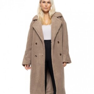 BISTON JACKET TEDDY ΓΥΝΑΙΚΕΙΟ ΓΚΡΙ-ΚΑΦΕ 54-101-038 REGULAR FIT