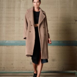 BISTON JACKET TEDDY ΓΥΝΑΙΚΕΙΟ ΓΚΡΙ-ΚΑΦΕ 54-101-038 REGULAR FIT